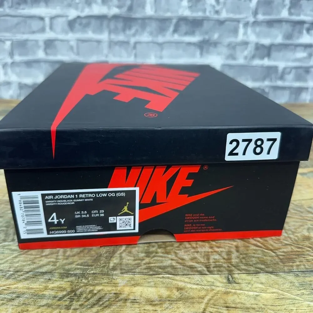 Nike Air Jordan AJ 1 Retro Low OG Chicago Black Red HQ6999-600 GS Youth Size 4Y